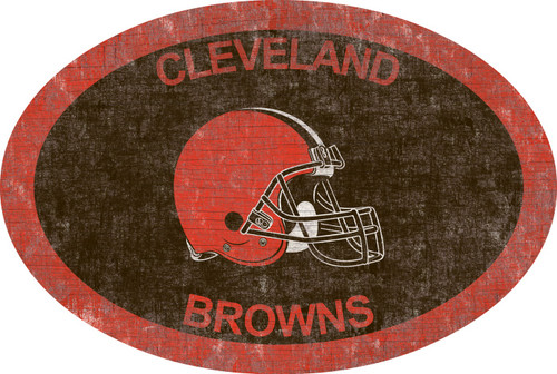 Cleveland Browns 46" Team Color Oval Sign