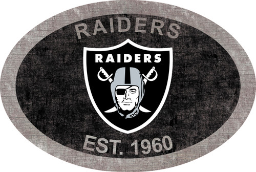 Las Vegas Raiders 46" Team Color Oval Sign