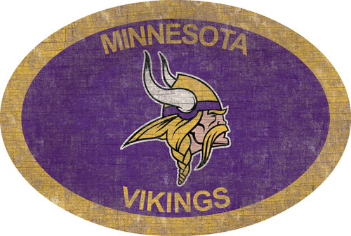 Minnesota Vikings 46" Team Color Oval Sign