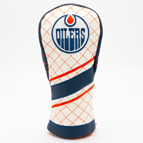 Edmonton Oilers Stripe Quilted Golf Fairway Headcover
