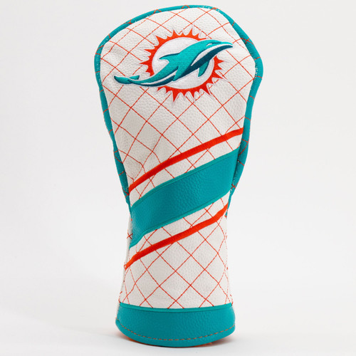 Miami Dolphins Stripe Quilted Golf Fairway Headcover