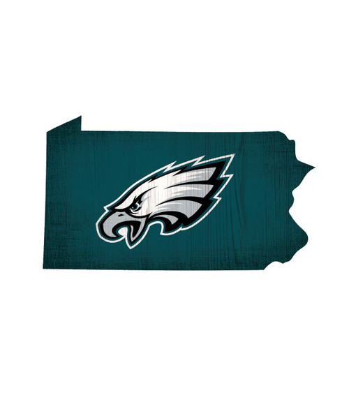 Philadelphia Eagles 12" Team Color Logo State Sign