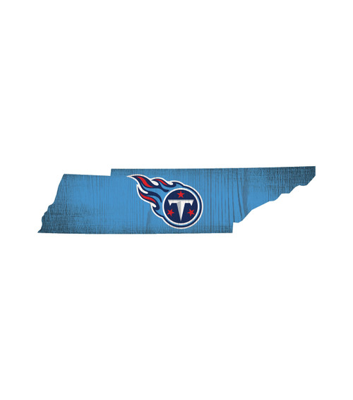 Tennessee Titans 12" Team Color Logo State Sign