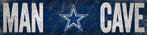 Dallas Cowboys 6" x 24" Man Cave Sign
