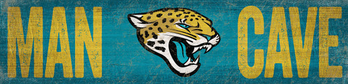 Jacksonville Jaguars 6" x 24" Man Cave Sign