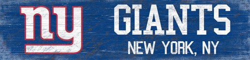 New York Giants 6" x 24" Team Name Sign