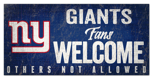 New York Giants Fans Welcome Sign