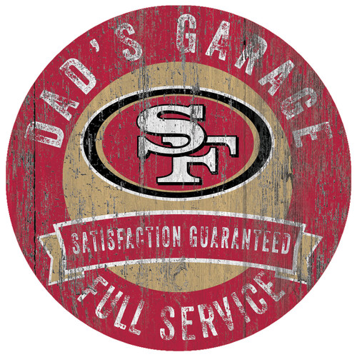 San Francisco 49ers Dad's Garage Sign