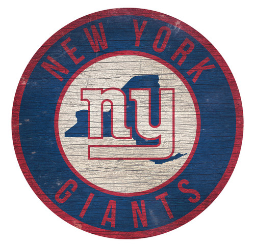 New York Giants 12" Circle with State Sign