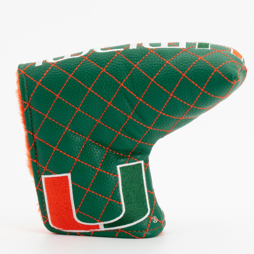 Miami Hurricanes Solid Quilted Tour Blade Golf Putter Cover