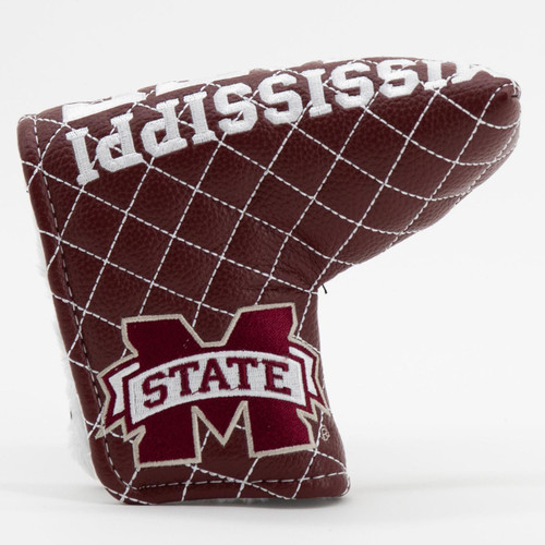 Mississippi State Bulldogs Solid Quilted Tour Blade Golf Putter Cover