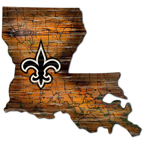 New Orleans Saints 12" Roadmap State Sign