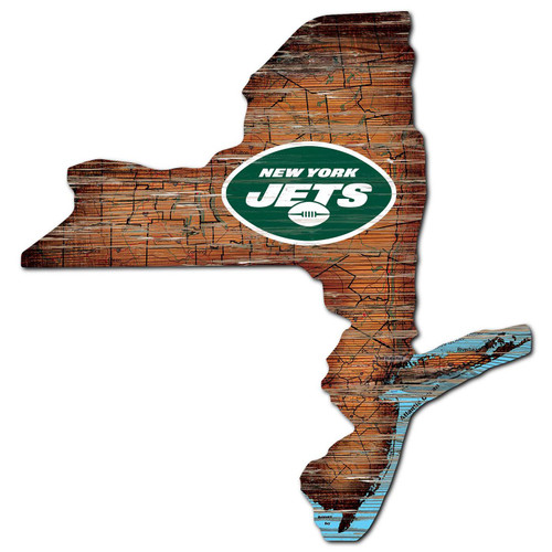 New York Jets 12" Roadmap State Sign