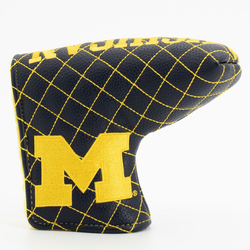 Michigan Wolverines Solid Quilted Tour Blade Golf Putter Cover