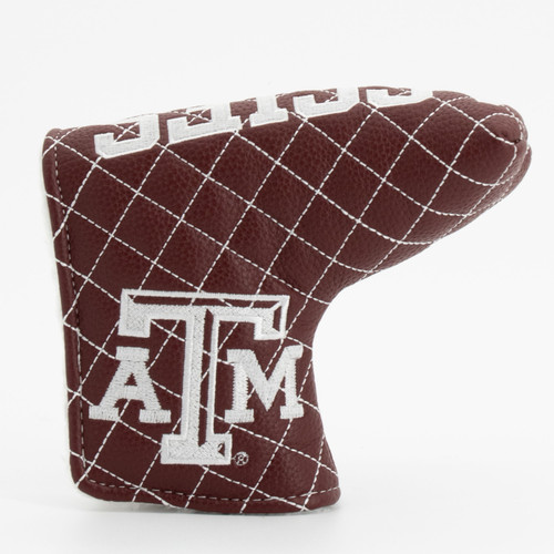 Texas A&M Aggies Solid Quilted Tour Blade Golf Putter Cover