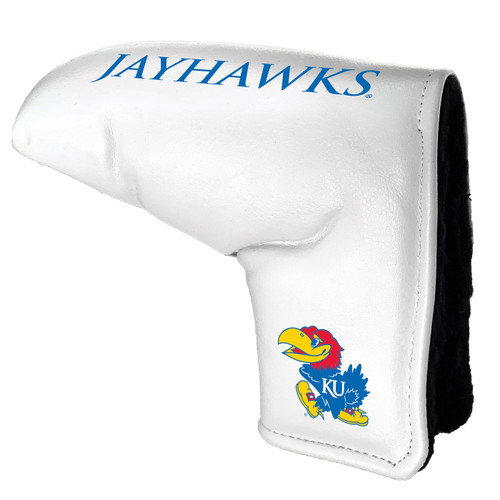 Kansas Jayhawks White Tour Blade Golf Putter Cover