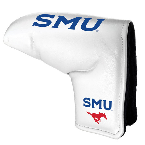 Southern Methodist Mustangs White Tour Blade Golf Putter Cover