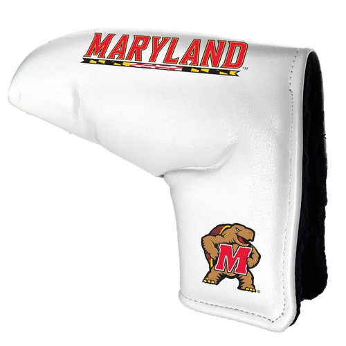 Maryland Terrapins White Tour Blade Golf Putter Cover