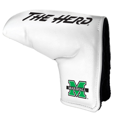 Marshall Thundering Herd White Tour Blade Golf Putter Cover
