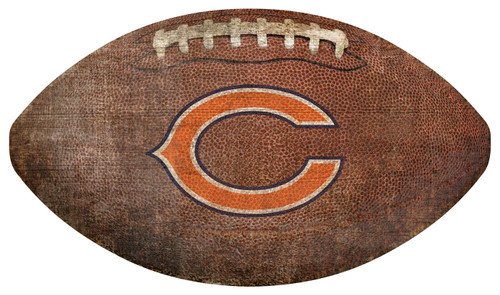 Chicago Bears Football Shaped Sign