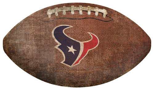 Houston Texans Football Shaped Sign