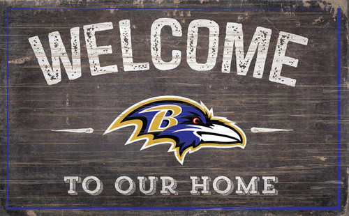 Baltimore Ravens 11" x 19" Welcome to Our Home Sign