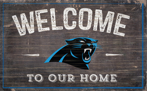 Carolina Panthers 11" x 19" Welcome to Our Home Sign