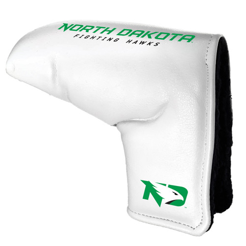 North Dakota Fighting Hawks White Tour Blade Golf Putter Cover