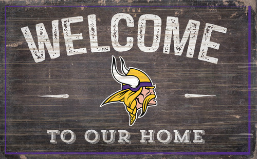Minnesota Vikings 11" x 19" Welcome to Our Home Sign
