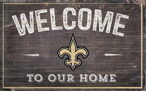 New Orleans Saints 11" x 19" Welcome to Our Home Sign