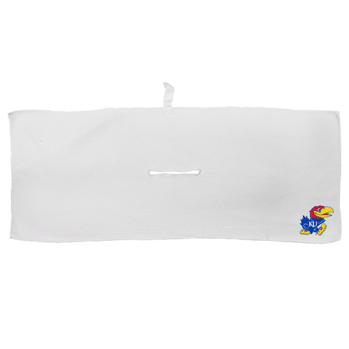 Kansas Jayhawks 16" x 40" White Microfiber Golf Towel