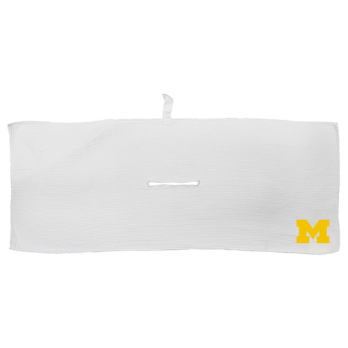 Michigan Wolverines 16" x 40" White Microfiber Golf Towel