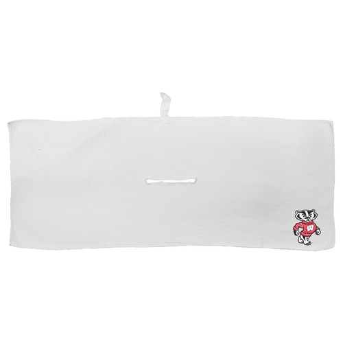 Wisconsin Badgers 16" x 40" White Microfiber Golf Towel