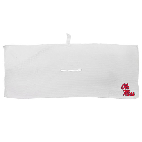 Mississippi Rebels 16" x 40" White Microfiber Golf Towel