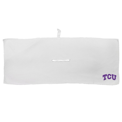 Texas Christian Horned Frogs 16" x 40" White Microfiber Golf Towel