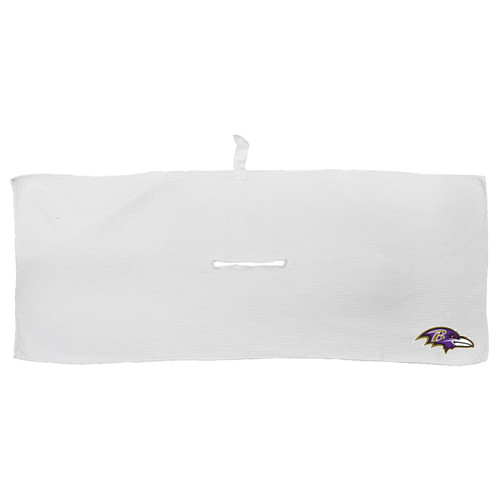 Baltimore Ravens 16" x 40" White Microfiber Golf Towel