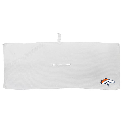 Denver Broncos 16" x 40" White Microfiber Golf Towel