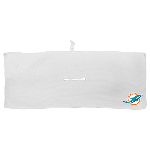 Miami Dolphins 16" x 40" White Microfiber Golf Towel