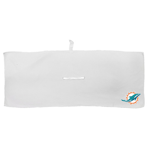 Miami Dolphins 16" x 40" White Microfiber Golf Towel