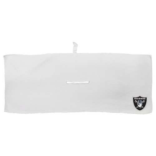 Las Vegas Raiders 16" x 40" White Microfiber Golf Towel