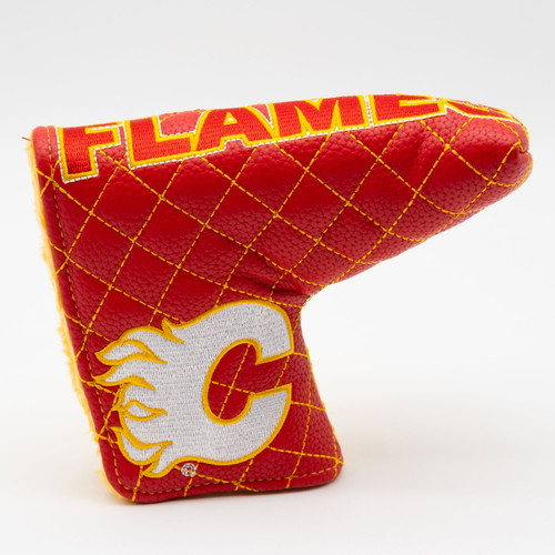 Calgary Flames Split Quilted Tour Blade Golf Putter Cover