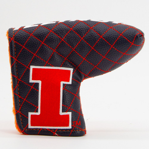 Illinois Fighting Illini Split Quilted Tour Blade Golf Putter Cover