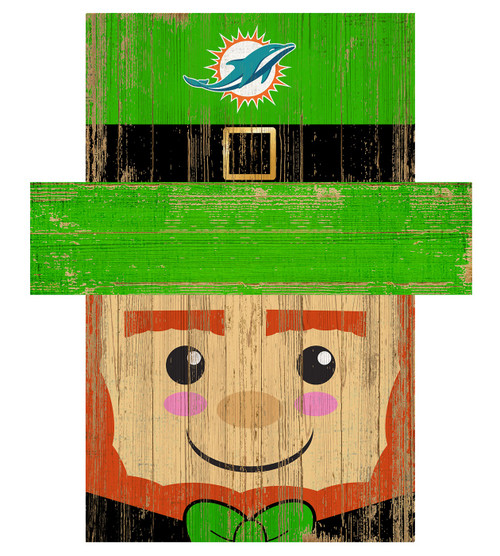 Miami Dolphins 19" x 16" Leprechaun Head