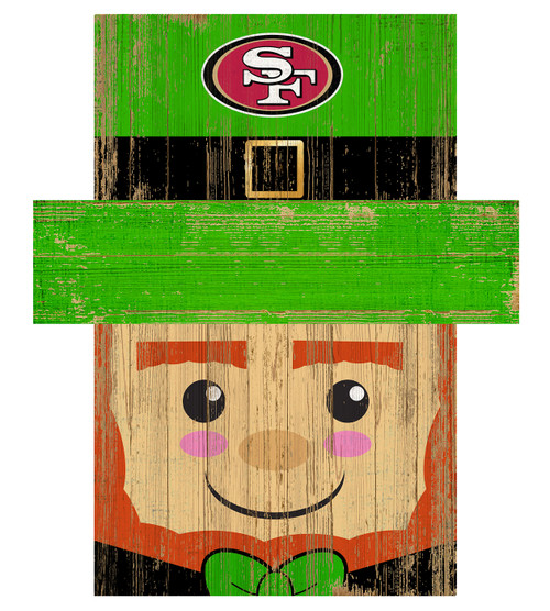 San Francisco 49ers 19" x 16" Leprechaun Head