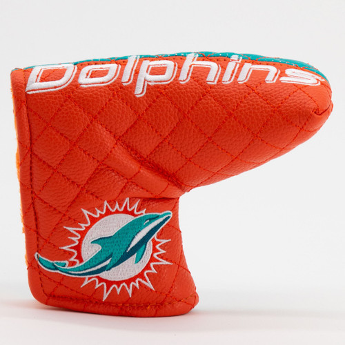Miami Dolphins Split Quilted Tour Blade Golf Putter Cover
