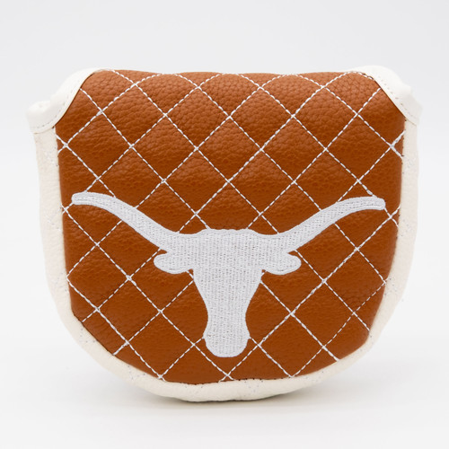 Texas Longhorns Solid Quilted Golf Mallet Putter Cover