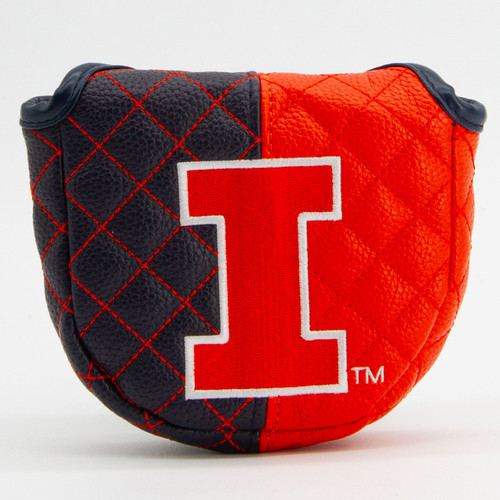 Illinois Fighting Illini Split Quilted Golf Mallet Putter Cover