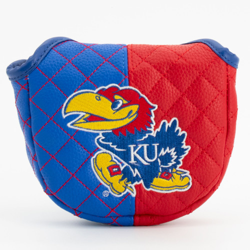 Kansas Jayhawks Split Quilted Golf Mallet Putter Cover