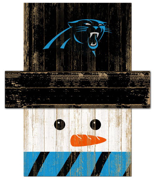 Carolina Panthers Snowman Head Sign
