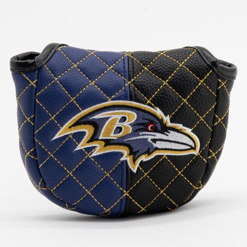 Baltimore Ravens Split Quilted Golf Mallet Putter Cover